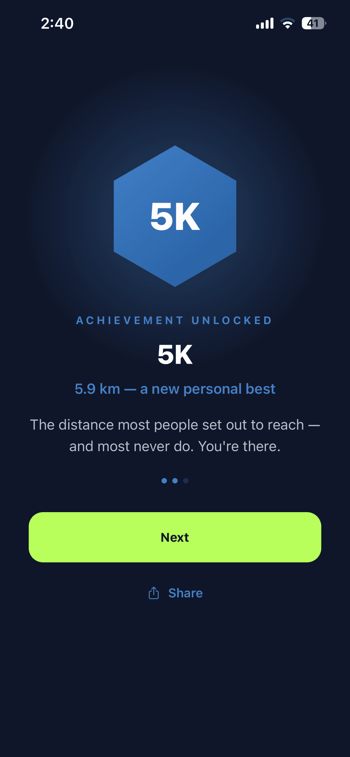 Achievement unlocked: 5K, a new personal best